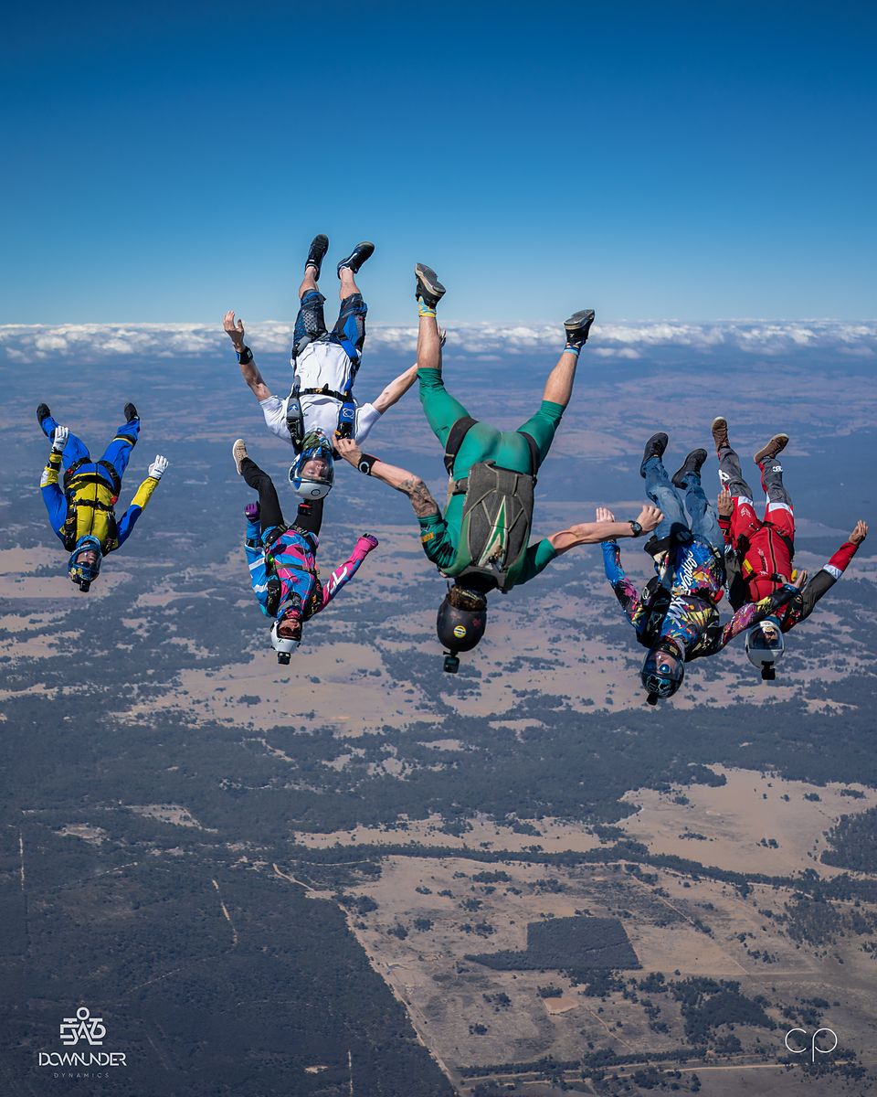 A large formation at the Downunder Dynamics ten-year event