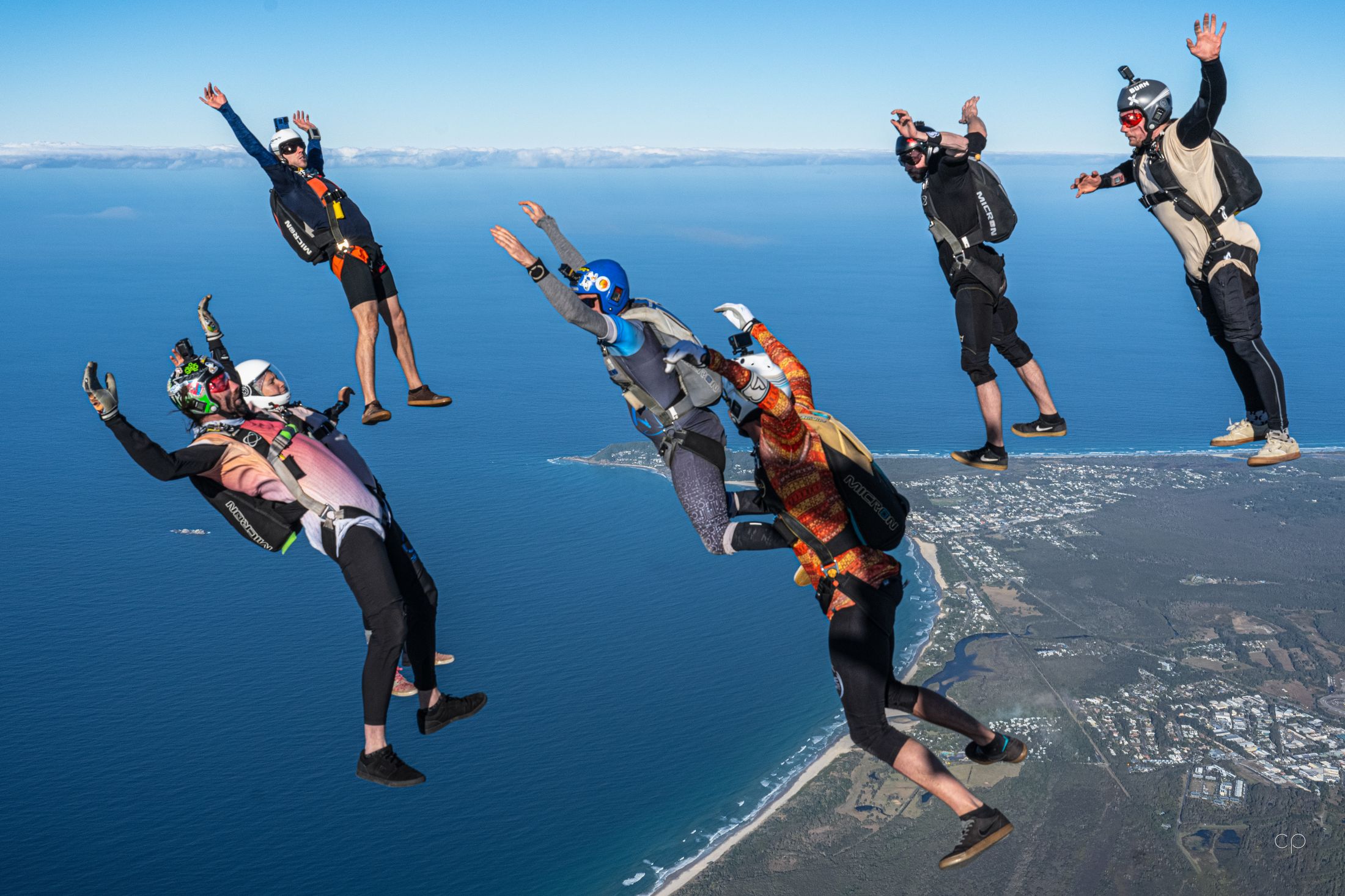 A head-up group over the bay