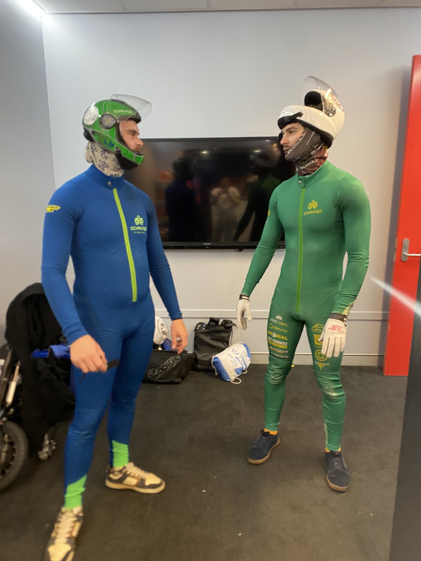 Mason and Harry before a session at iFLY Downunder