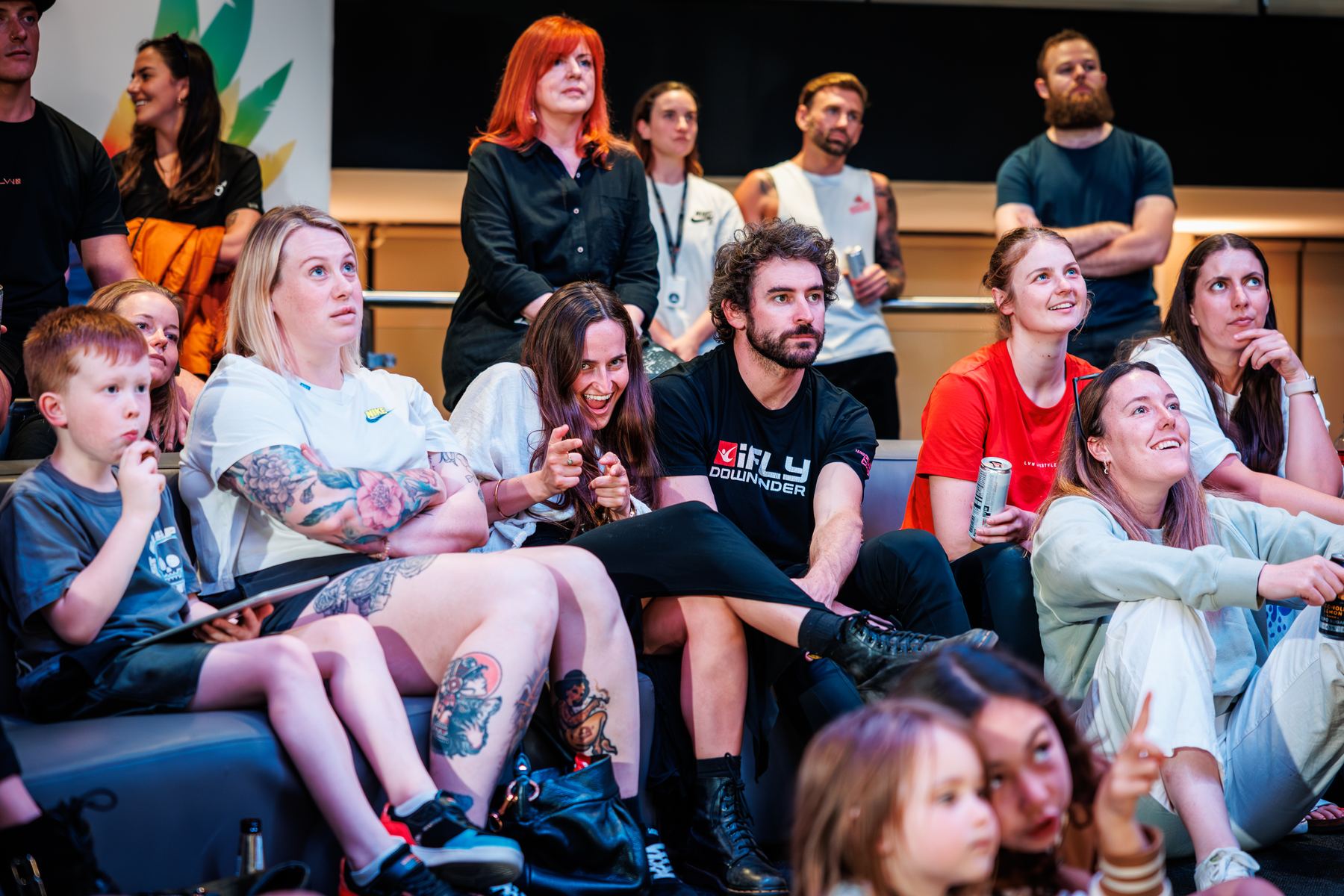 The crowd and crew at the Body Piloting Championships